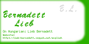 bernadett lieb business card